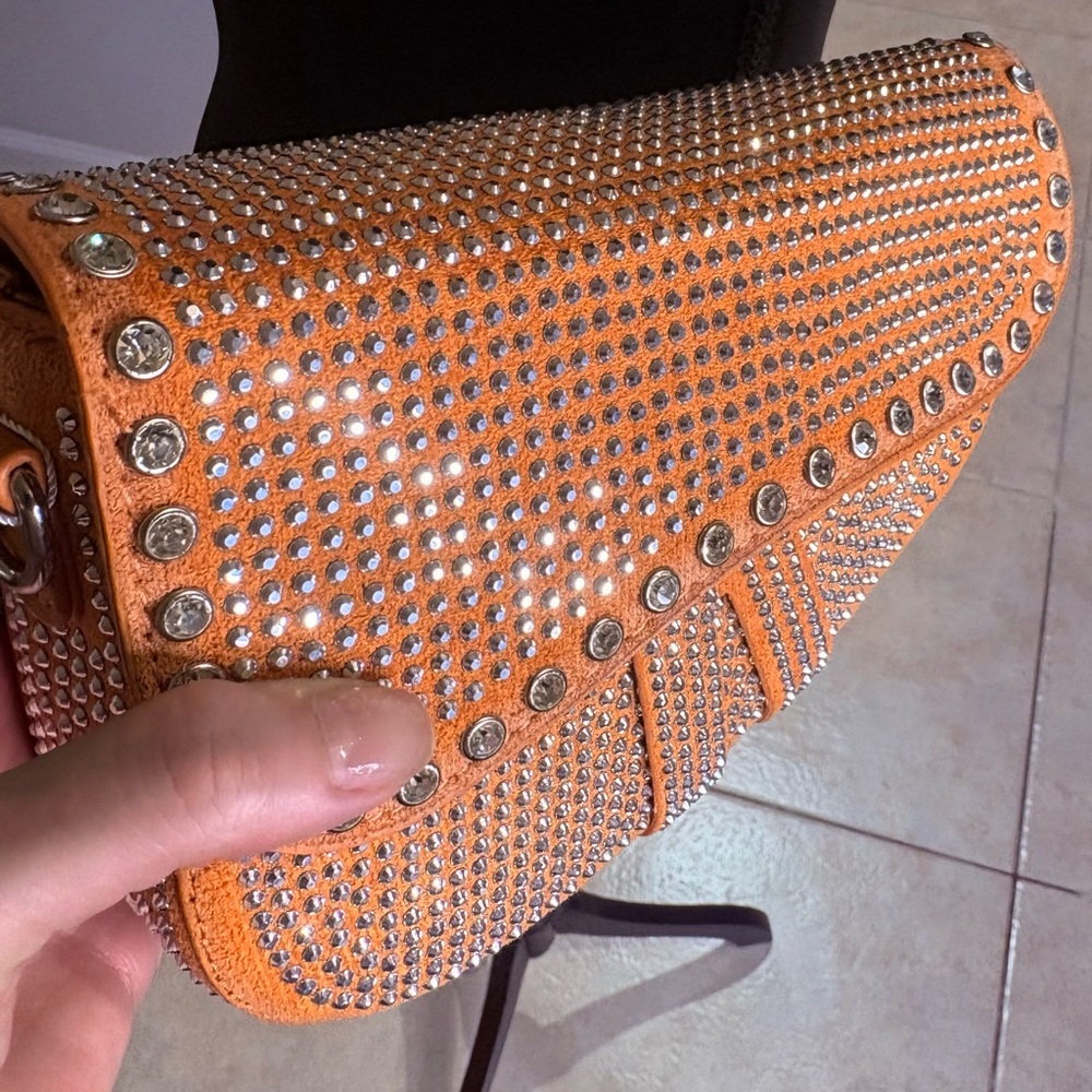 Bliss Orange Rhinestone Mini Bag - Picture 2 of 8